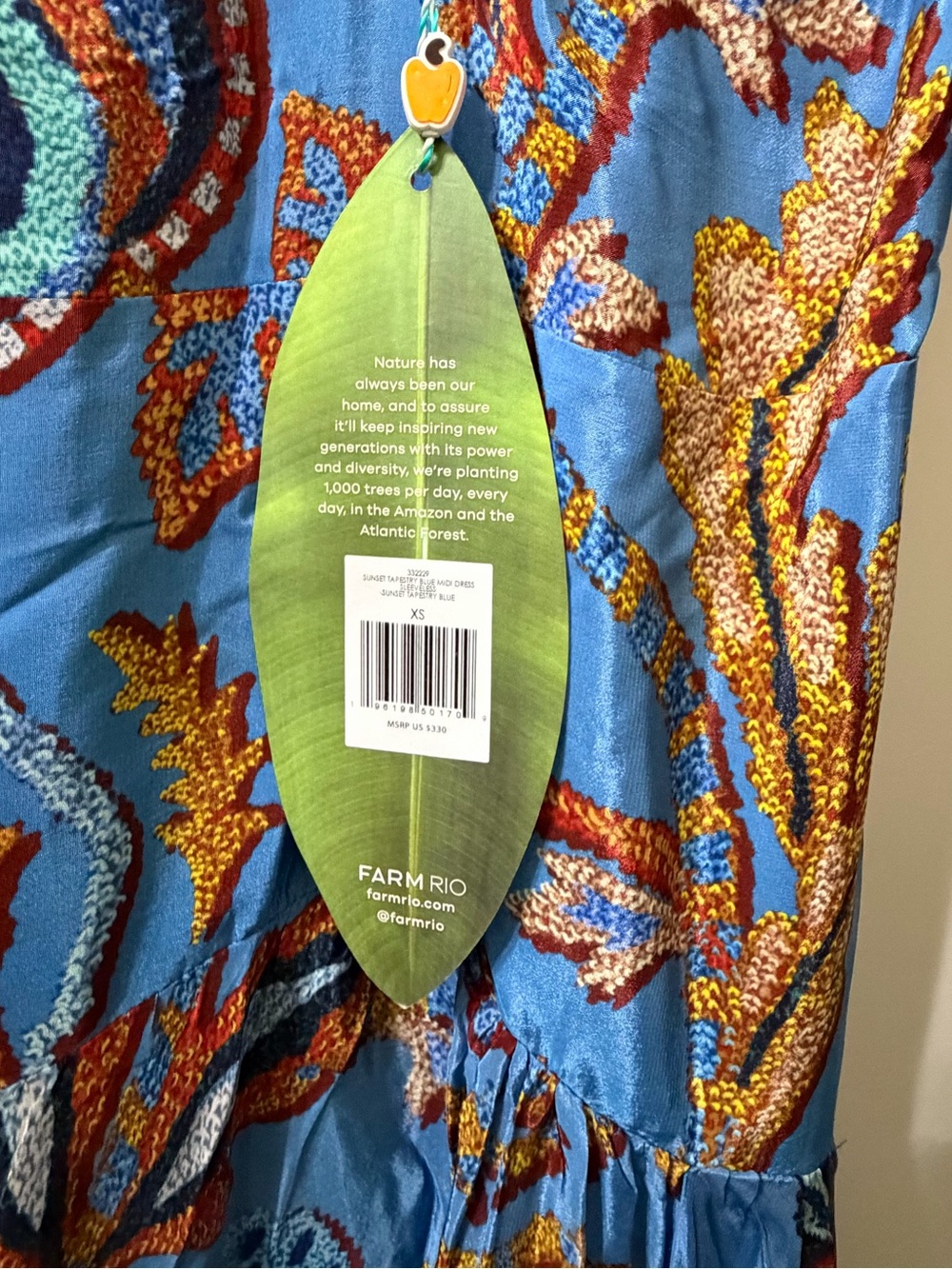 FARM Rio Blue Floral Print Maxi Dress - Picture 10 of 10